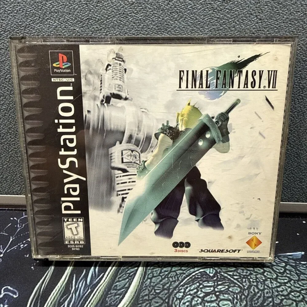 Final Fantasy VII PS1 PlayStation 1 Rare Misprint Back Cover